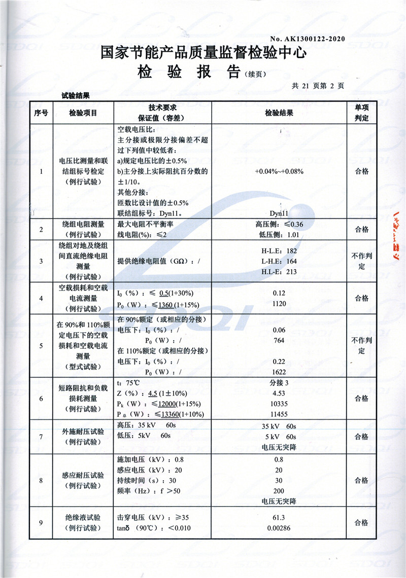 高低压试验报告-S11-1250双流双流双流油浸式变压器-2.jpg